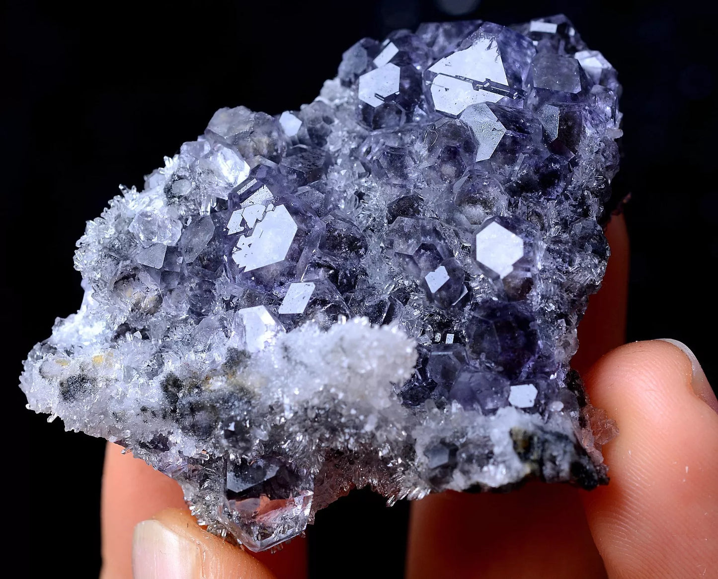 31g Newly DISCOVERED RARE PURPLE FLUORITE & CRYSTAL SYMBIOTIC MINERAL SPECIMEN