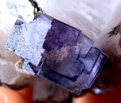 NEWLY DISCOVERED PURPLE FLUORITE & CRYSTAL SYMBIOTIC MINERAL SAMPLES  38.39g