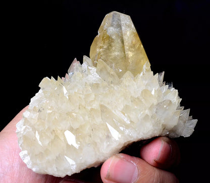 235gNatural Perfect Dipyramidal Yellow Calcite CLUSTER Mineral Specimen/China