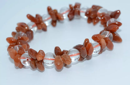 Beautiful Natural Red Quartz Crystal Woman Beads Treatment Bracelet 9.5-10mm