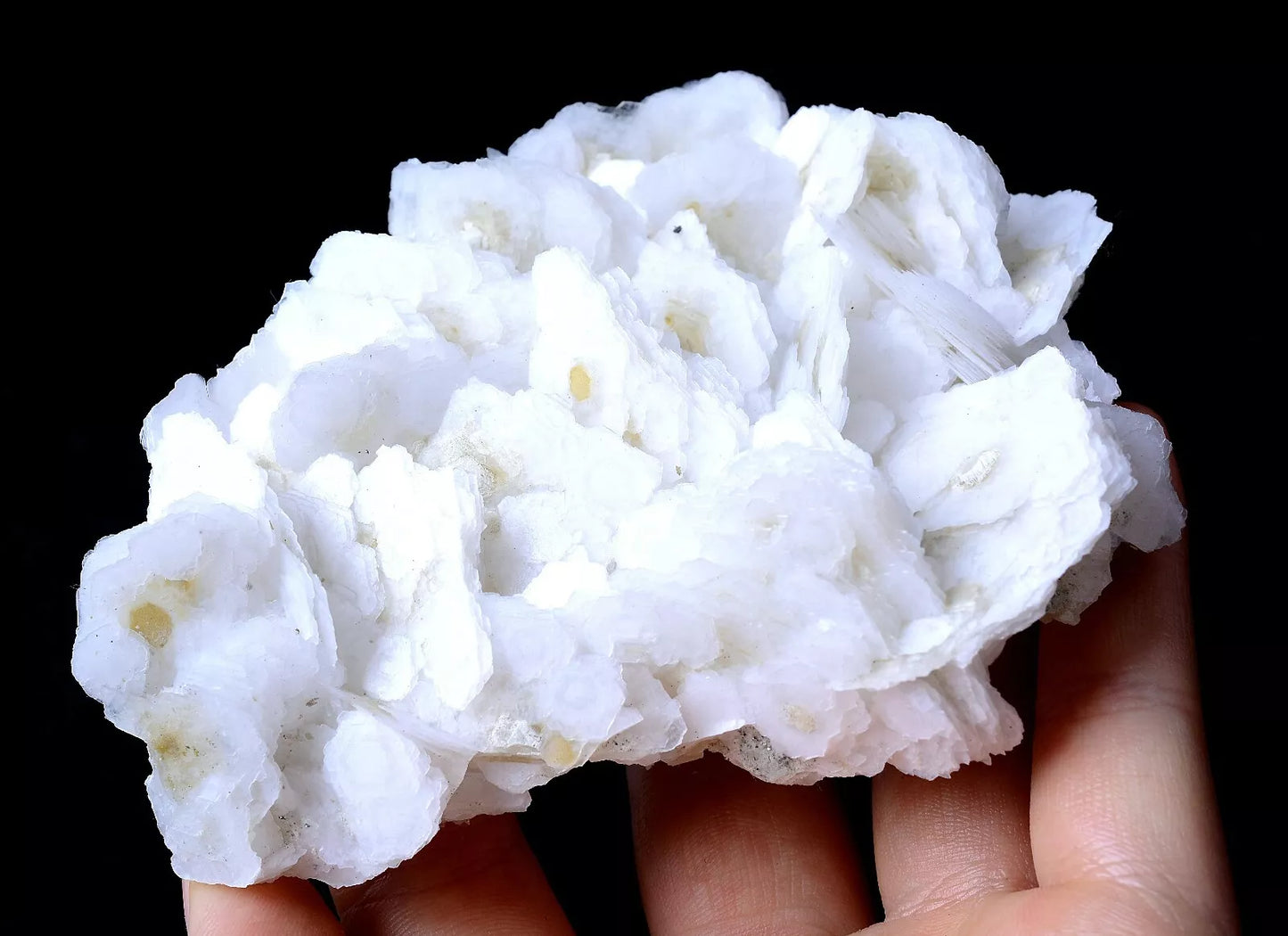 148g New Find Natural Rare White Ladder-Like Calcite & Crystal Mineral Specimen