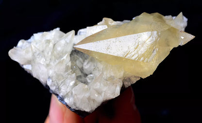 53g Natural Perfect Dipyramidal Yellow Calcite CLUSTER Mineral Specimen/ China