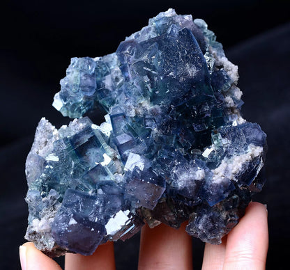 266g Rare Transparent Blue Fluorite Secondary Crystallization Mineral  Specimen