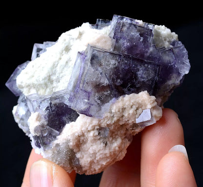 91.51g Yao Gang Xian NEWLY DISCOVERED RARE PURPLE FLUORITE MINERAL SAMPLES