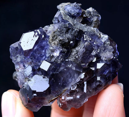 56.39g BEAUTIFUL Newly DISCOVERED RARE PURPLE FLUORITE CRYSTAL MINERAL SPECIMEN