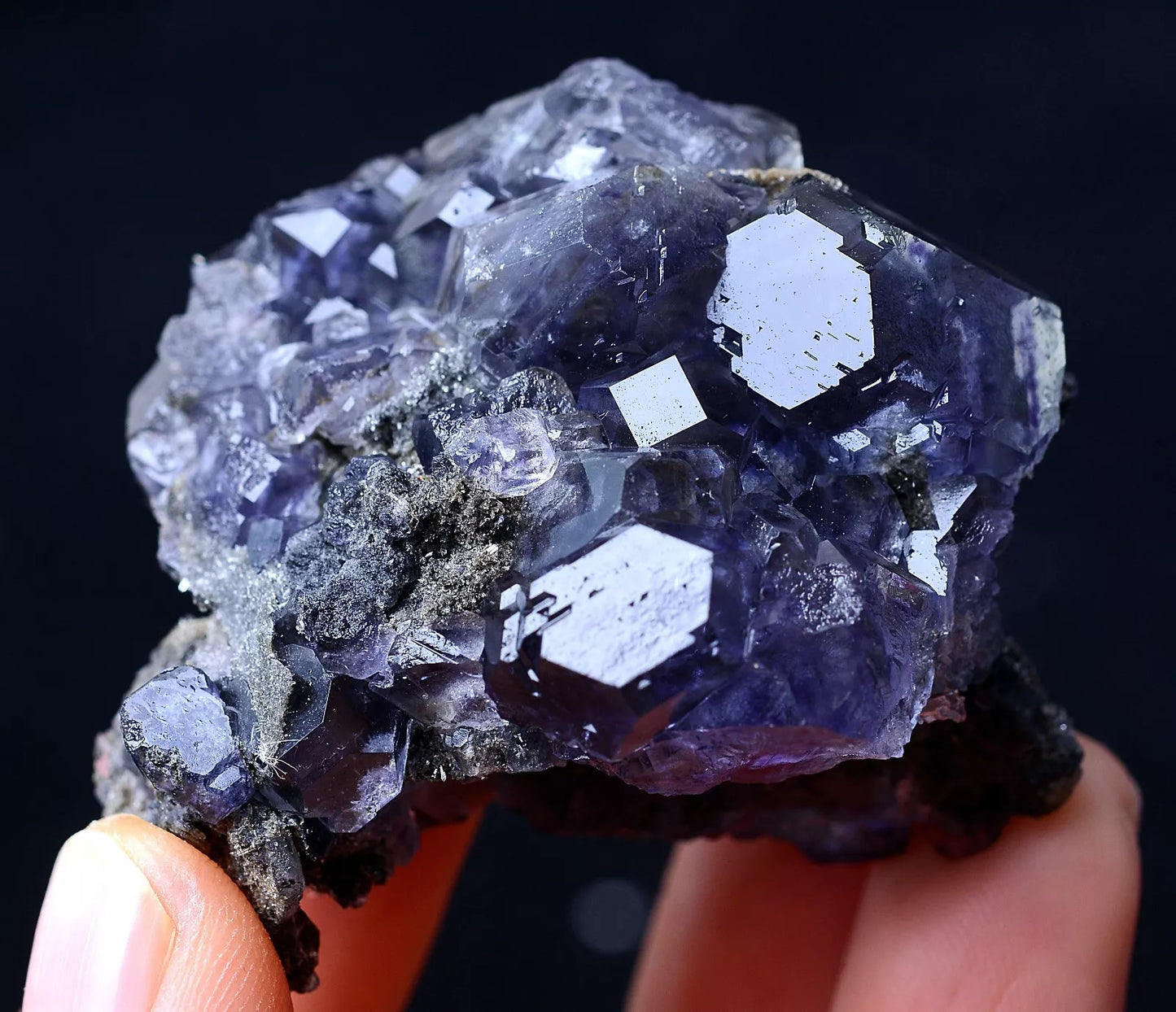 56.39g BEAUTIFUL Newly DISCOVERED RARE PURPLE FLUORITE CRYSTAL MINERAL SPECIMEN