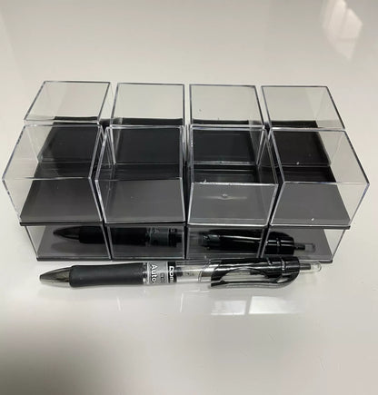 12pcs Acrylic Display Box Mineral Specimen Jewelry Square Collecting Case