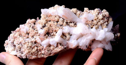 Newly DISCOVERED RARE RED CALCITE & PYRITE CRYSTAL MINERAL  SPECIMEN  302g