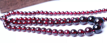 Beautiful Natural Wine Red Garnet Crystal Clear Beads Woman Necklace 4.5-10mm