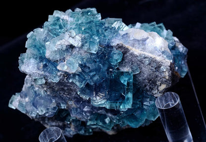 914g Rare Transparent Blue Fluorite Secondary Crystallization Mineral Specimen