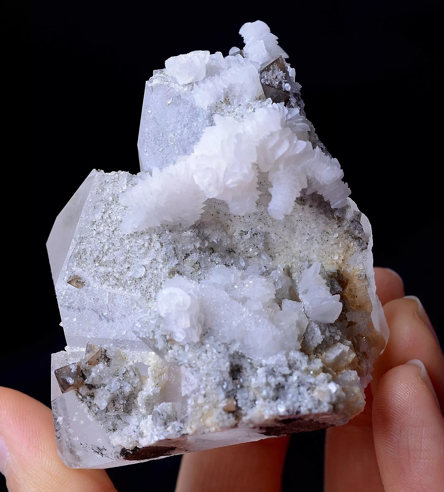 154gNatural Rare Scheelite & Crystal Calcite Mineral Specimen/Yaogangxian China