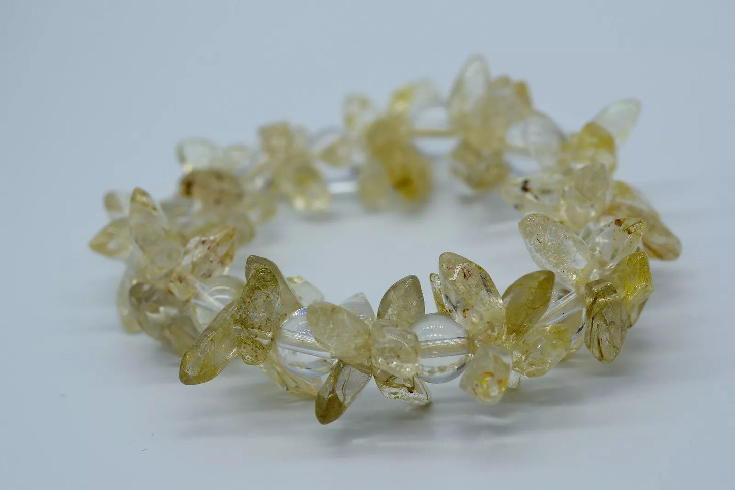 Natural Citrine Quartz Yellow Crystal Marquise Beads Wealth Woman Bracelet