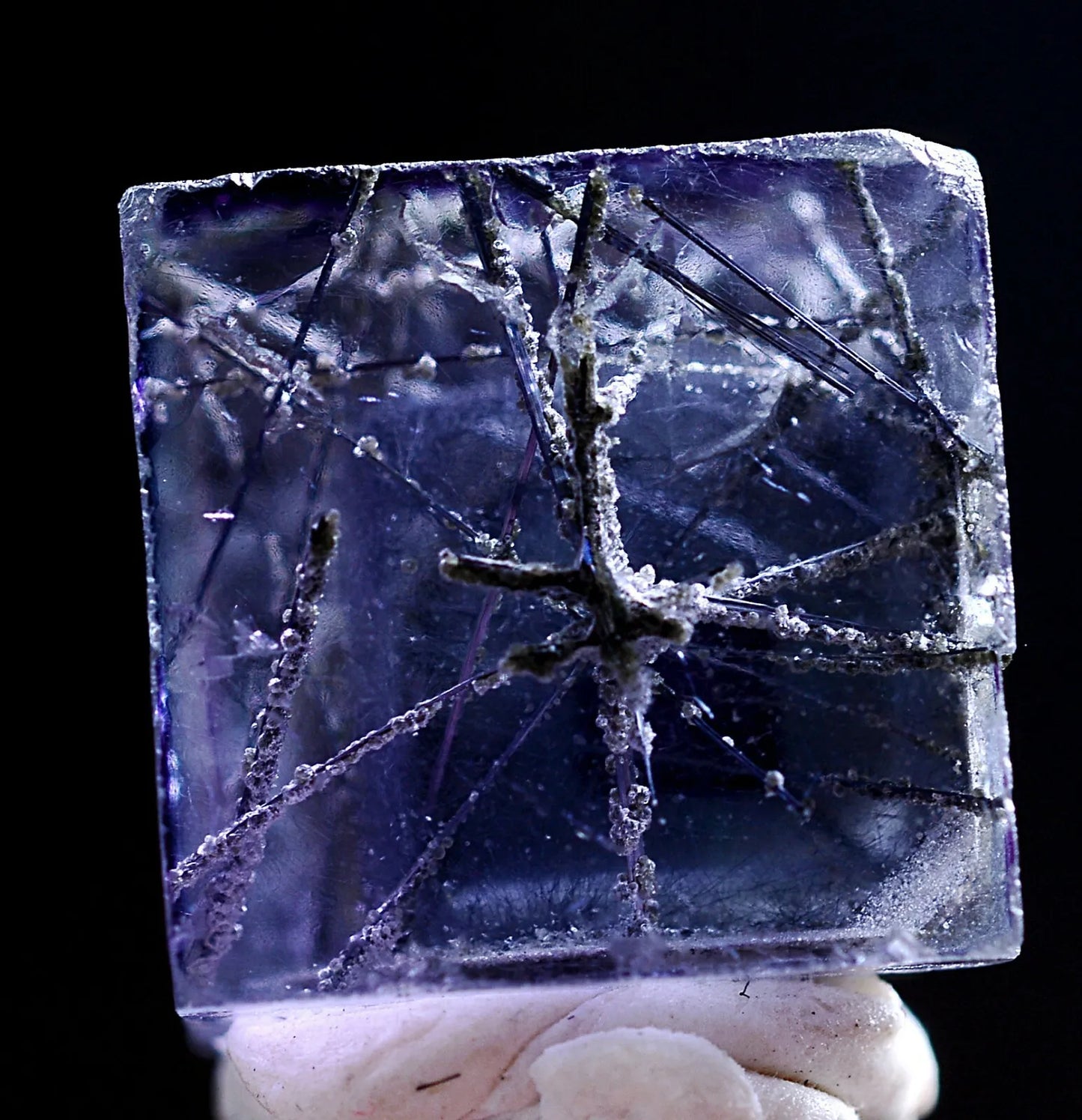 3g Natural Complete Bismuthinite Purple FLUORITE Mineral Specimen/Yaogangxian