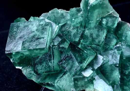 799g NATURAL Beauty Green Cubic FLUORITE Crystal Cluster Mineral Specimen