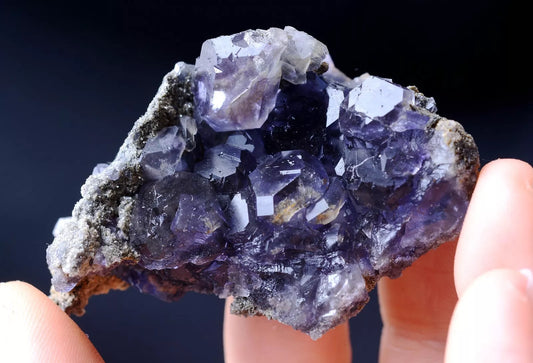 MUSEUM COLLECTION NEWLY DISCOVERED RARE PURPLE FLUORITE MINERAL SAMPLES 37.55g