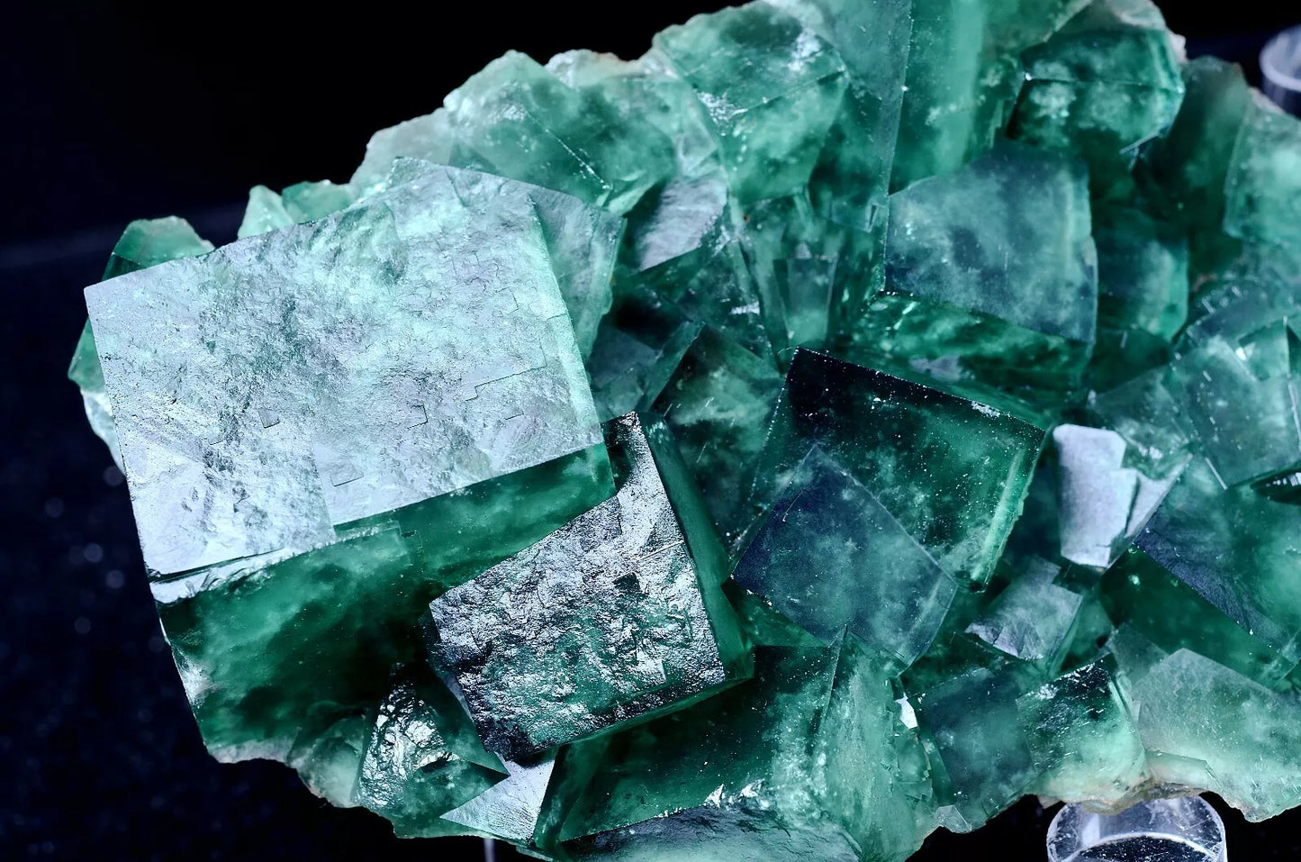 799g NATURAL Beauty Green Cubic FLUORITE Crystal Cluster Mineral Specimen