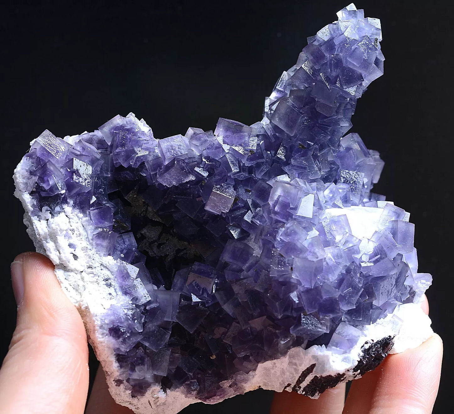 491.5g Natural Rare Window Purple Fluorite Mineral Specimen/Yaogangxian  China