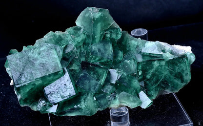 799g NATURAL Beauty Green Cubic FLUORITE Crystal Cluster Mineral Specimen