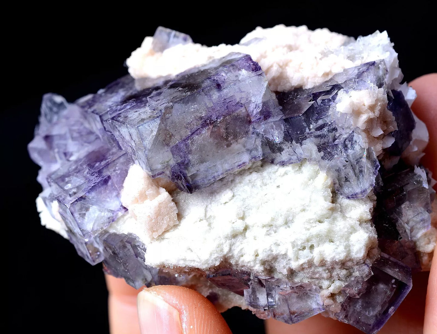 91.51g Yao Gang Xian NEWLY DISCOVERED RARE PURPLE FLUORITE MINERAL SAMPLES