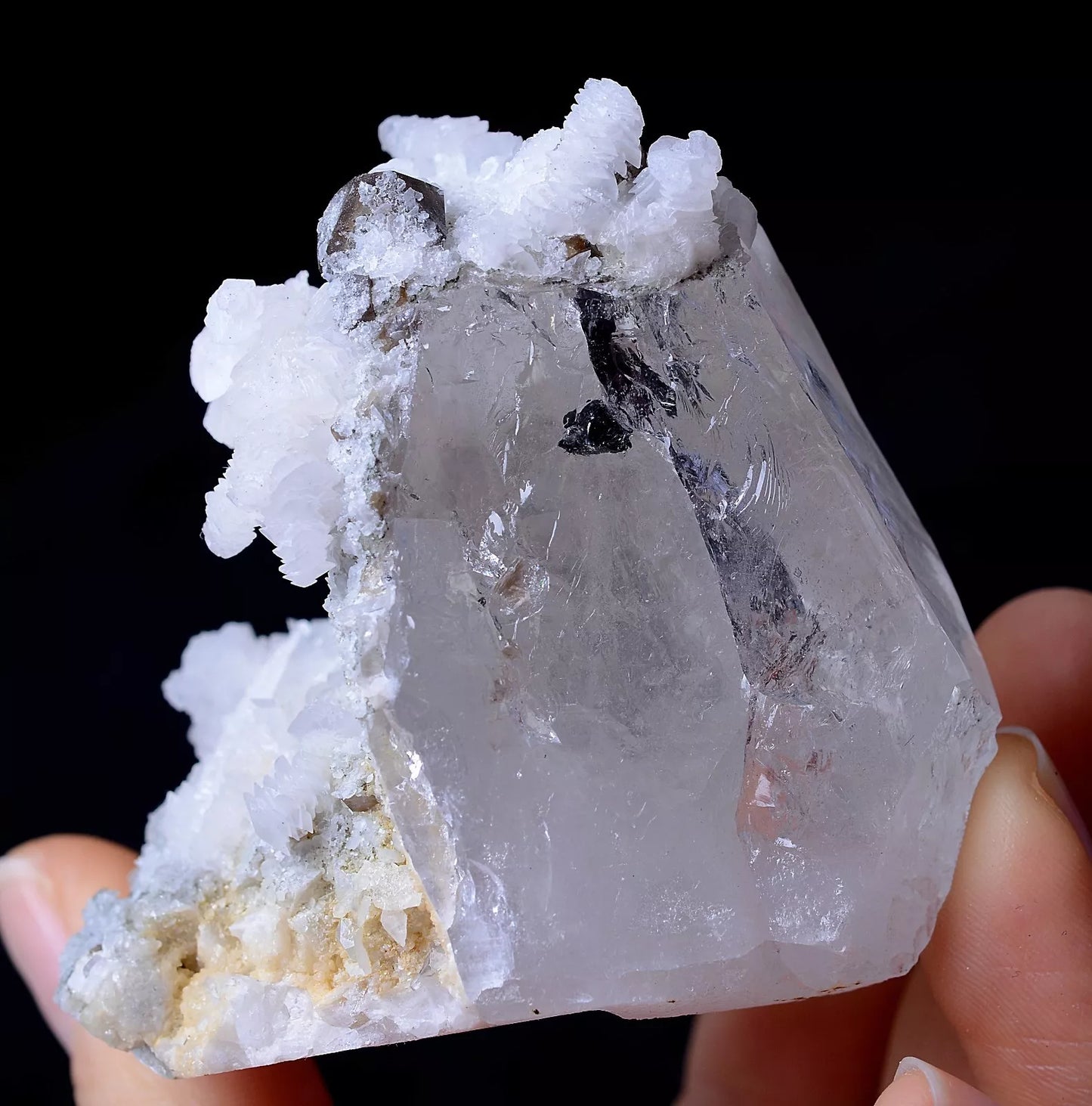 154gNatural Rare Scheelite & Crystal Calcite Mineral Specimen/Yaogangxian China