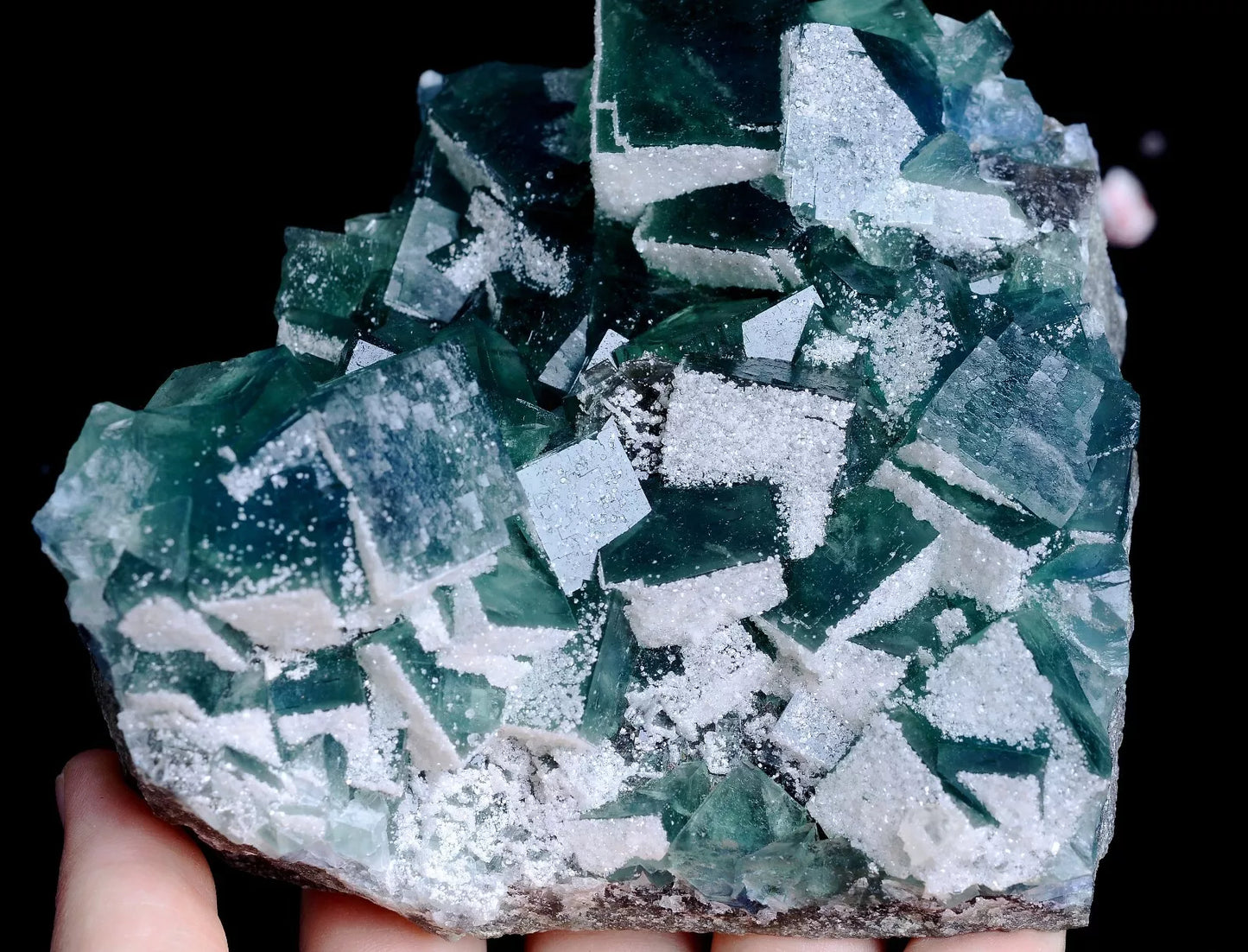 920.5g New Varieties NATURAL Green Cubic FLUORITE Crystal Mineral Specimen