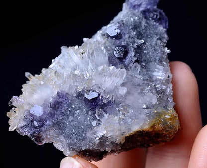 China / RARE PURPLE FLUORITE & CRYSTAL SYMBIOTIC MINERAL SPECIMEN  35.37g