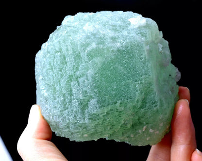 NATURAL RARE GREEN CUBE LADDER-LIKE FLUORITE CRYSTAL MINERAL SPECIMEN  593g