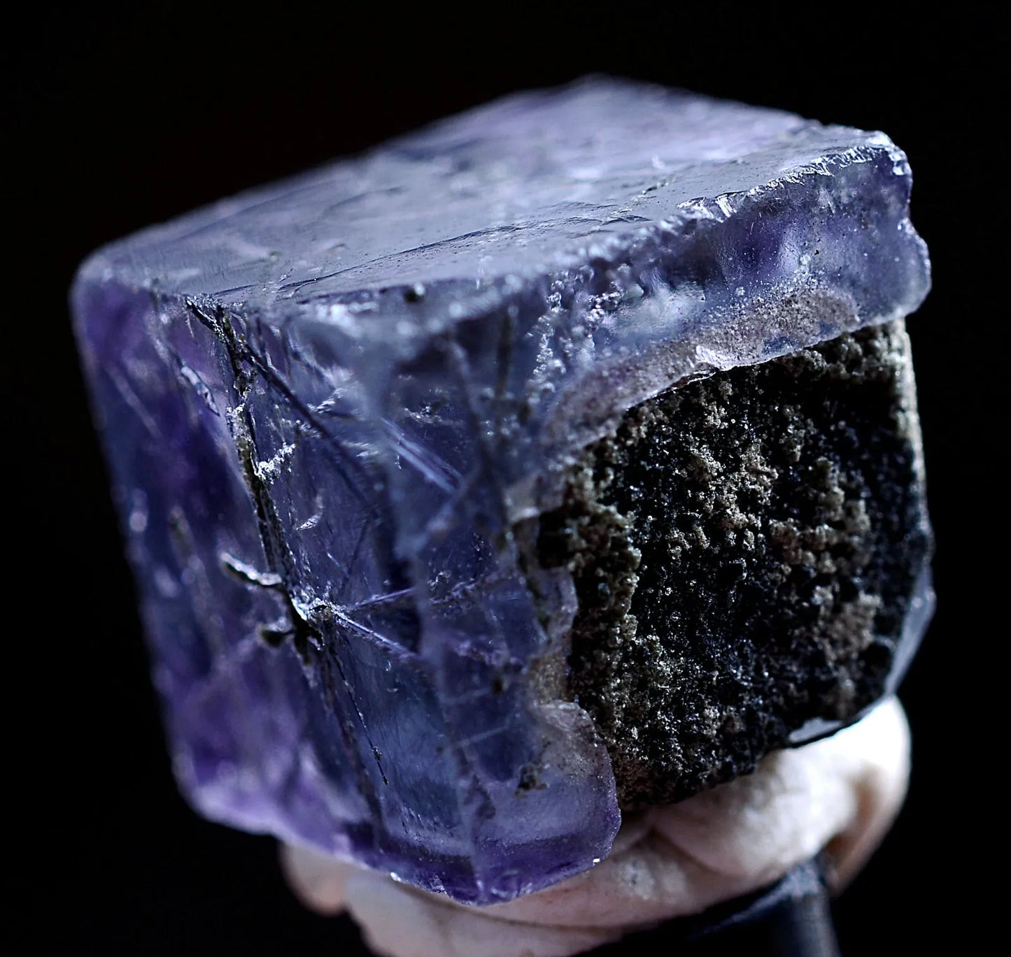 3g Natural Complete Bismuthinite Purple FLUORITE Mineral Specimen/Yaogangxian