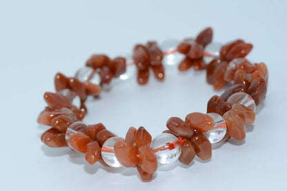 Beautiful Natural Red Quartz Crystal Woman Beads Treatment Bracelet 9.5-10mm