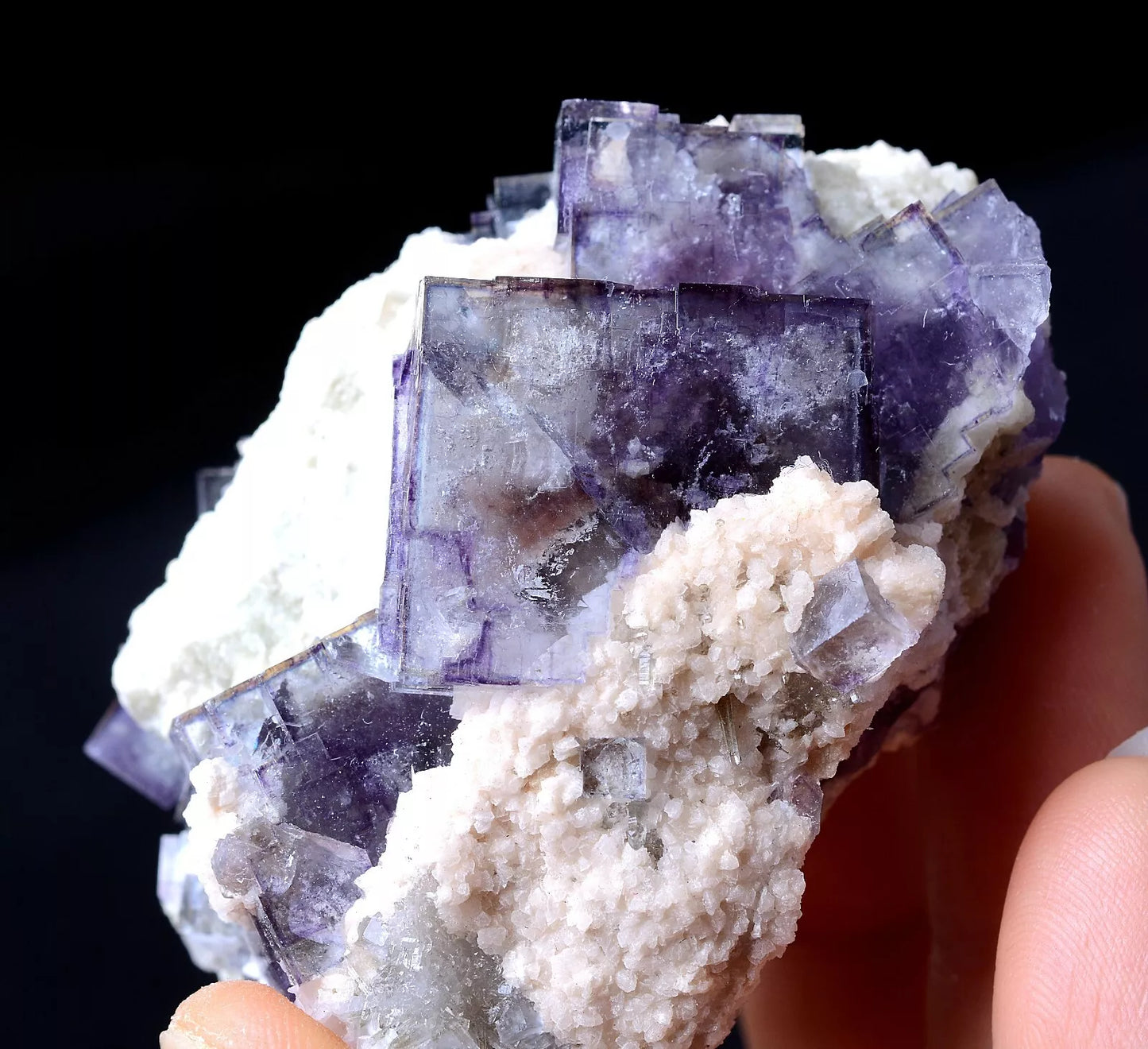 91.51g Yao Gang Xian NEWLY DISCOVERED RARE PURPLE FLUORITE MINERAL SAMPLES