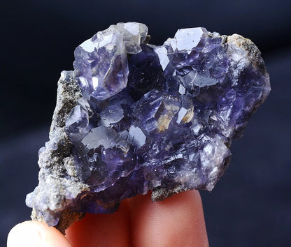 MUSEUM COLLECTION NEWLY DISCOVERED RARE PURPLE FLUORITE MINERAL SAMPLES 37.55g