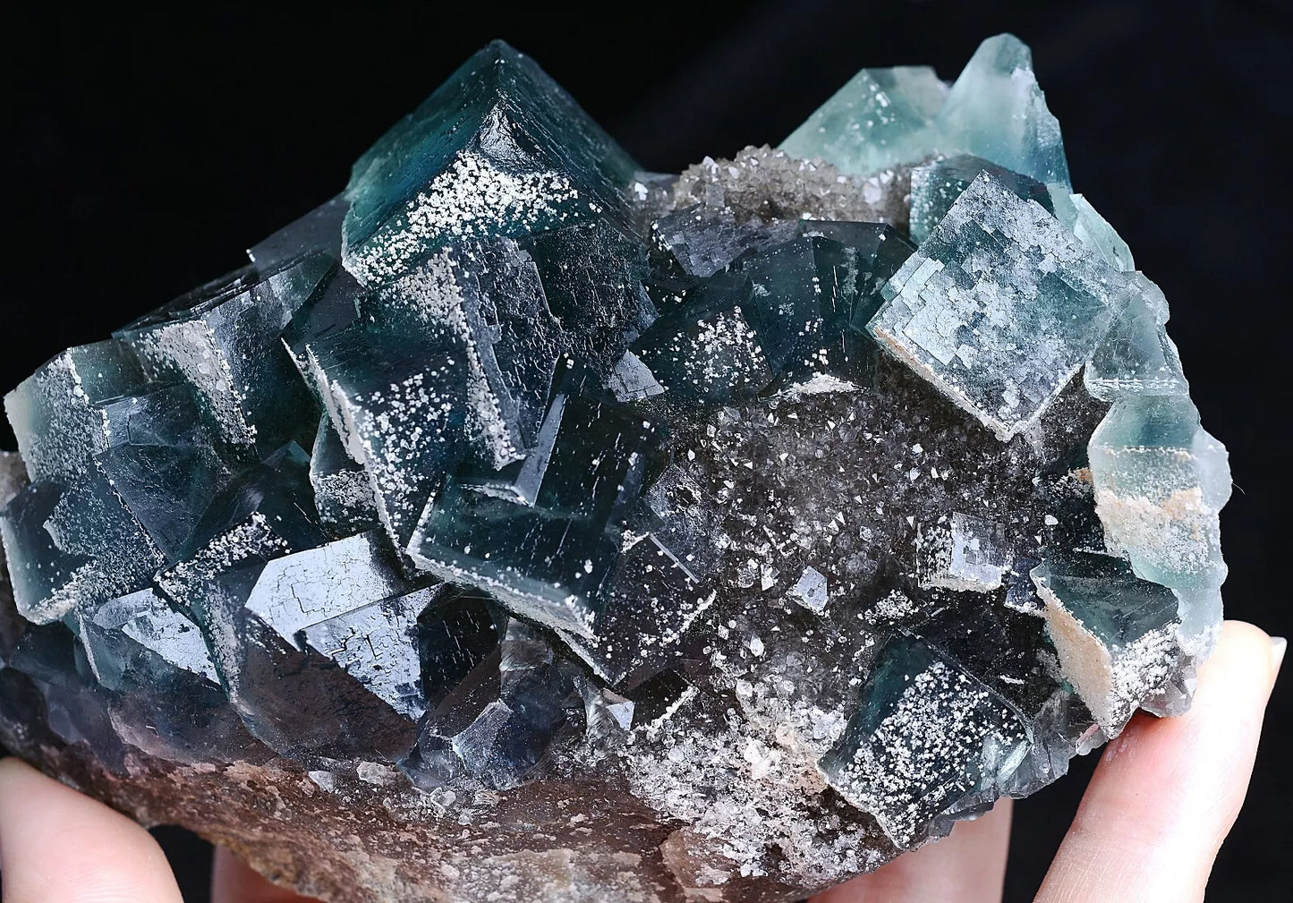 508.5g NATURAL Green Cubic FLUORITE Crystal Cluster Mineral Specimen /China