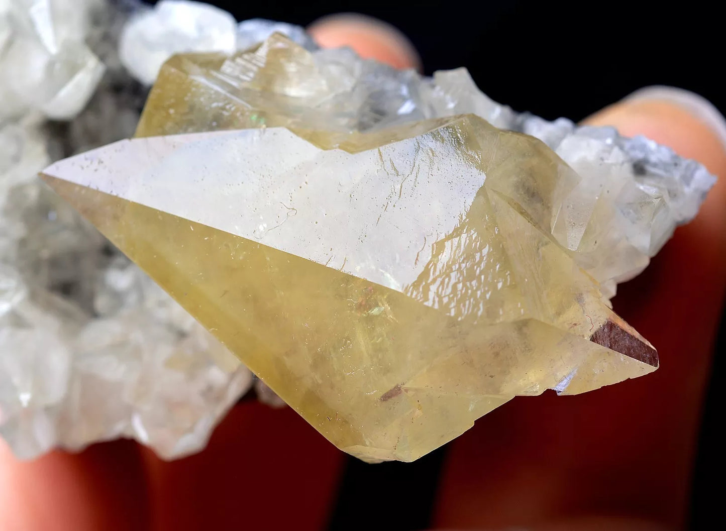 53g Natural Perfect Dipyramidal Yellow Calcite CLUSTER Mineral Specimen/ China