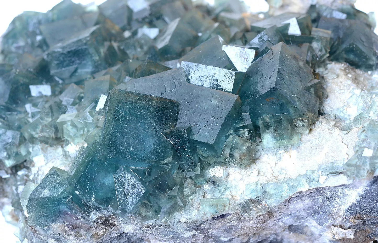 3333g Natural Transparent Blue-Green Cube Fluorite Mineral Specimen/China