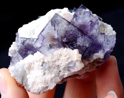 91.51g Yao Gang Xian NEWLY DISCOVERED RARE PURPLE FLUORITE MINERAL SAMPLES