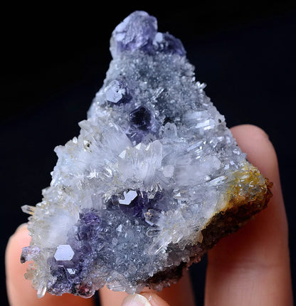 China / RARE PURPLE FLUORITE & CRYSTAL SYMBIOTIC MINERAL SPECIMEN  35.37g