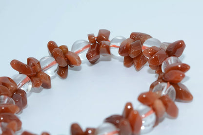 Beautiful Natural Red Quartz Crystal Woman Beads Treatment Bracelet 9.5-10mm