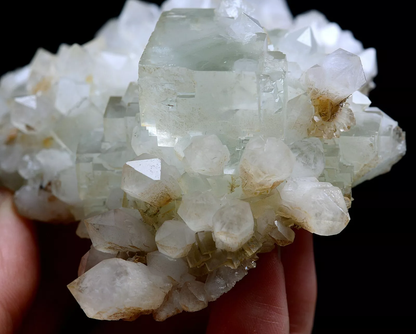 273.60g NATURAL Green Cubic Fluorite & Skeletal Quartz Crystal Mineral  Specimen