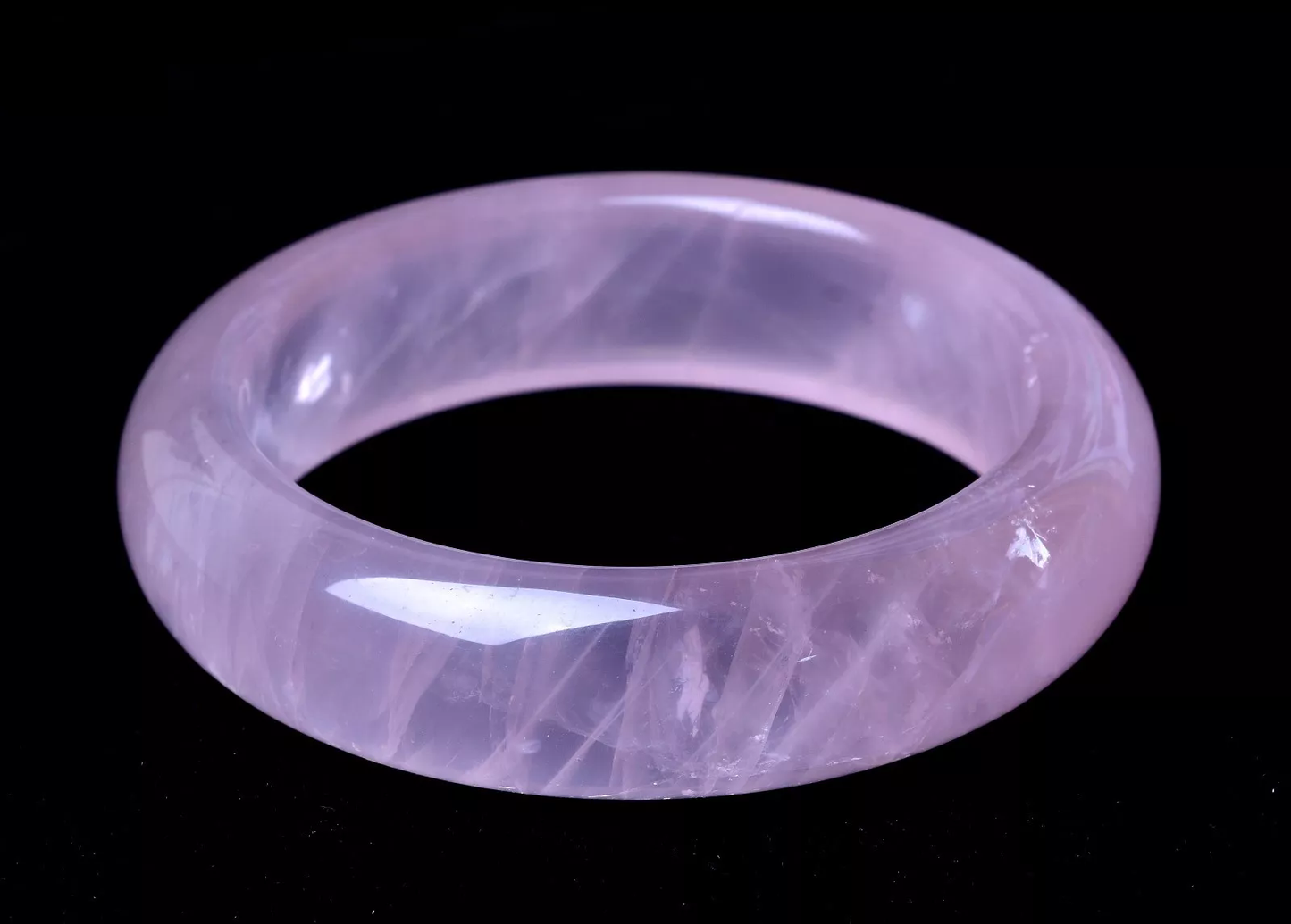 Beauty Natural Cure Rose Quartz Mozambique Crystal Bangle Inner Diameter 59mm