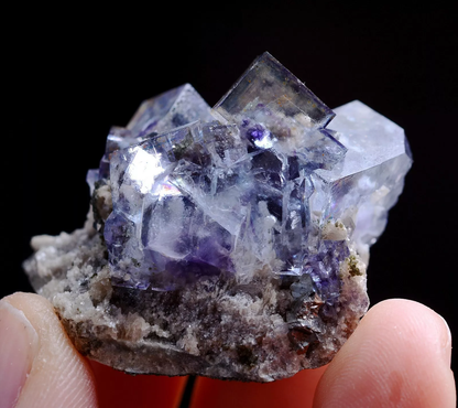 20g Natural Purple Blue Fluorite & Arsenopyrite Mineral Specimen/Yaogang  xian