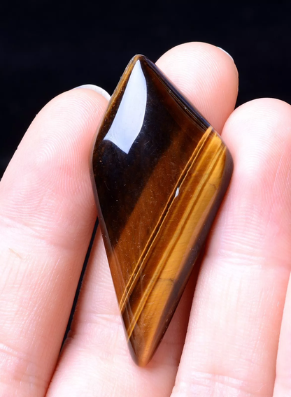 Beautiful Natural Healing Yellow Tiger's Eye Gemstone Pendant 46.5*22*7.5mm