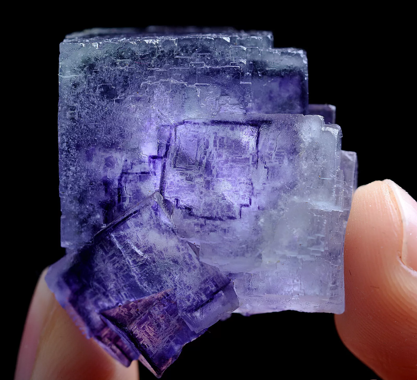 25g Natural Secondary Crystallization Phantom Purple Fluorite Mineral Specimen