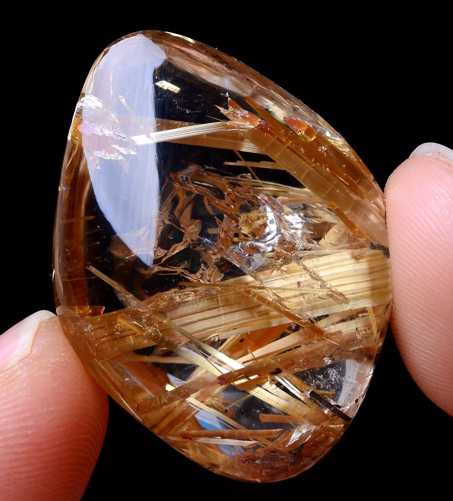 51.70ct Natural Gold Rutilated Quartz Crystal Woman Men Cure Powerful Pendant