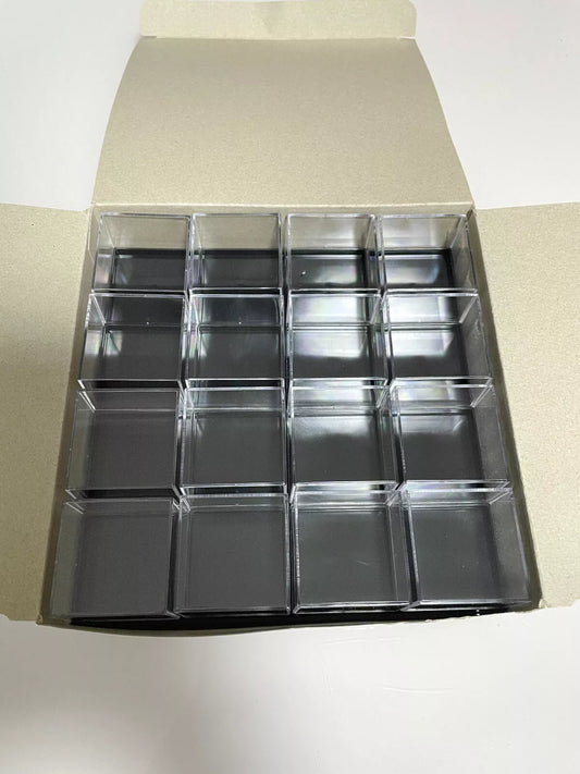 12pcs Acrylic Display Box Mineral Specimen Jewelry Square Collecting Case