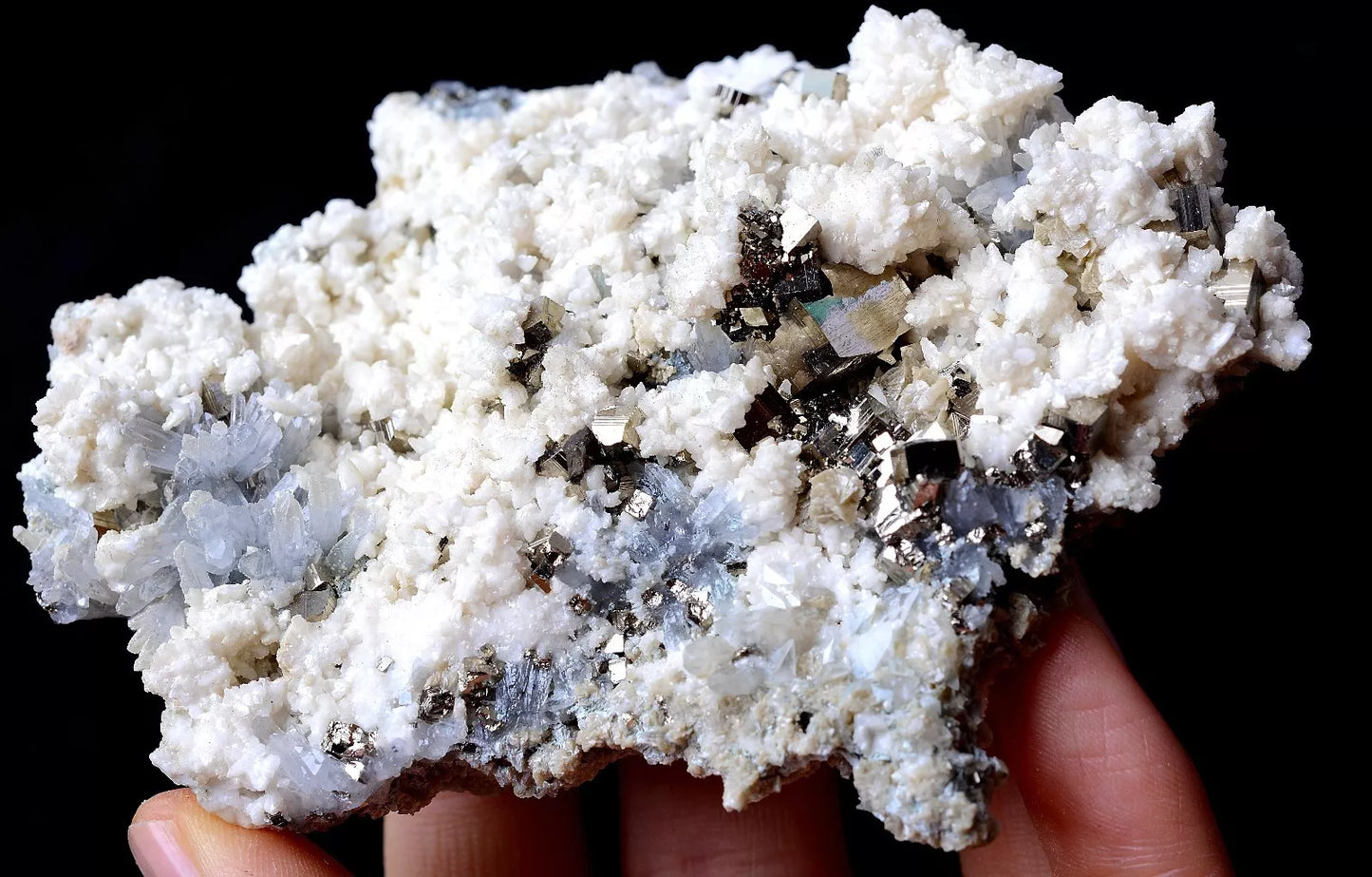 196g NATURAL DOLOMITE & CHALCOPYRITE CRYSTAL CLUSTER SYMBIOTIC Mineral Specimen