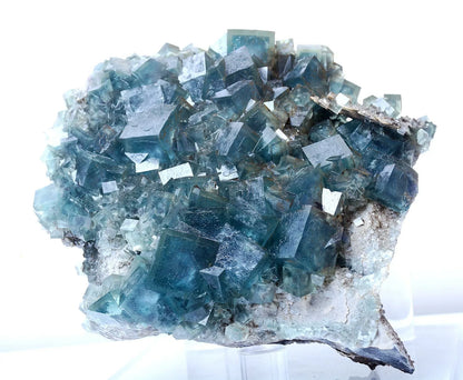 3333g Natural Transparent Blue-Green Cube Fluorite Mineral Specimen/China