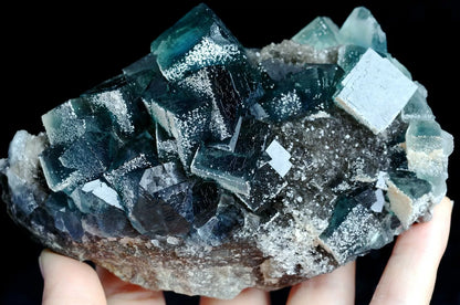 508.5g NATURAL Green Cubic FLUORITE Crystal Cluster Mineral Specimen /China