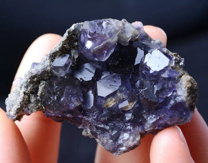 MUSEUM COLLECTION NEWLY DISCOVERED RARE PURPLE FLUORITE MINERAL SAMPLES 37.55g