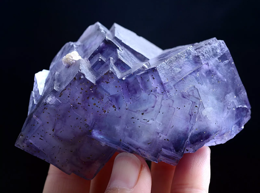 273g Natural Phantom Purple FLUORITE Pyrite Mineral Specimen/Yaogangxian China