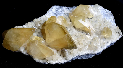 1739gNatural Perfect Dipyramidal Yellow Calcite CLUSTER Mineral Specimen/China